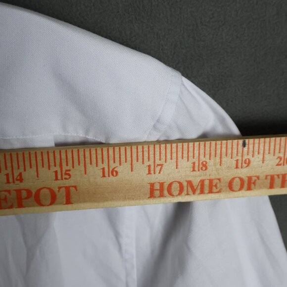 Under 5'10 Shirt Mens Medium White Short Men Classic Oxford Cotton Button Down - Picture 9 of 12